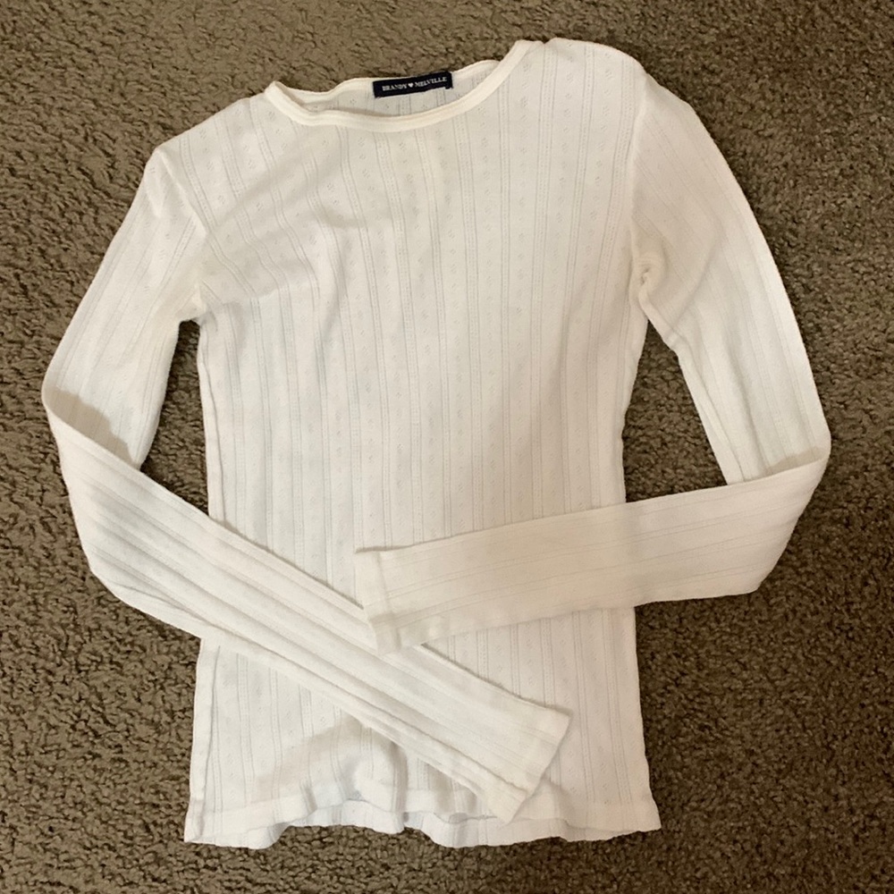 Brandy Melville White Long Sleeve Top